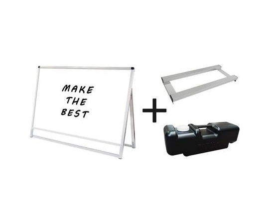 常磐精工 バリウススタンド看板 ホワイトボード B1横ロウ片面 ウエイトアーム・水タンクセット VASKWB-B1YLK-3SET 1個(ご注文単位1個)【直送品】