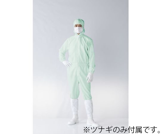東洋リントフリー フード一体ツナギ服 グリーン 5L FH197C-03 5L 1着 (ご注文単位1着)【直送品】