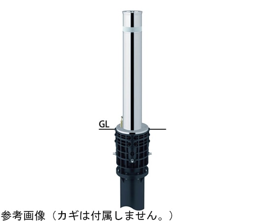 サンポール リフター ステンレス 上下式車止め 鎖なし φ114.3 交換用本体 LA-12K 1本(ご注文単位1本)【直送品】