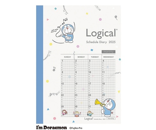 ナカバヤシ ロジカル2025月間ノートB6ドラえもん NS-B602-25SDA1 1冊(ご注文単位1冊)【直送品】