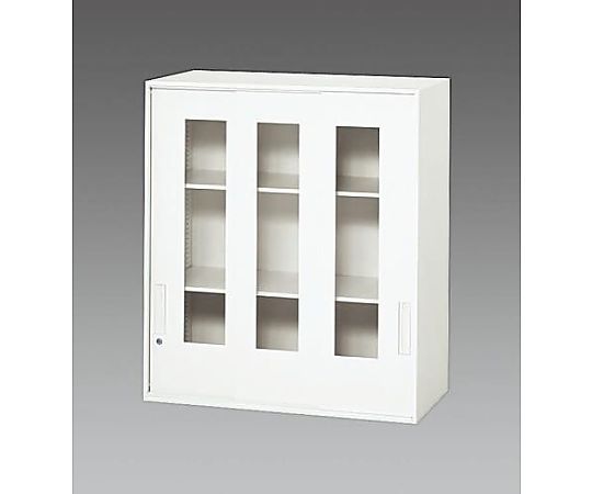 エスコ 900x450x1030mm 収納庫(3枚引き戸/アクリル戸) EA954DJ-17 1台(ご注文単位1台)【直送品】