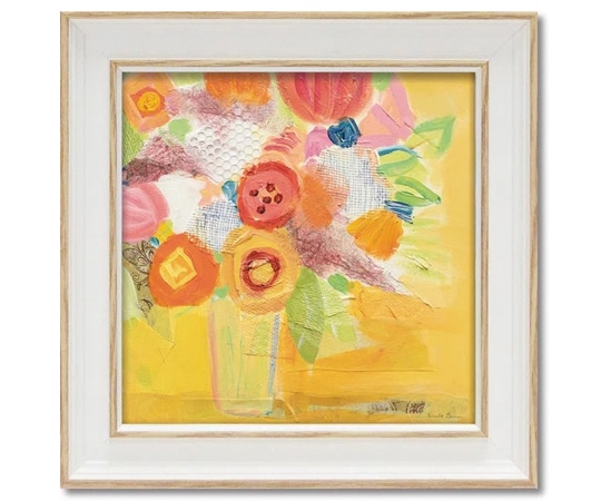 ユーパワー ミニゲル アートフレーム ファリダ ザマン｢ミスティ イエロー フローラル｣ FZ-02001 1個（ご注文単位1個）【直送品】