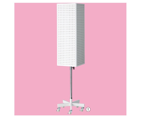 アズワン 4面回転有孔パネル什器 ホワイト 61-544-71-1 1台（ご注文単位1台）【直送品】