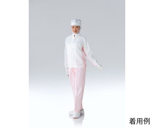 東洋リントフリー クリーン上着(女性用) 白×ピンク LL JA251B-14 LL 1枚 (ご注文単位1枚)【直送品】