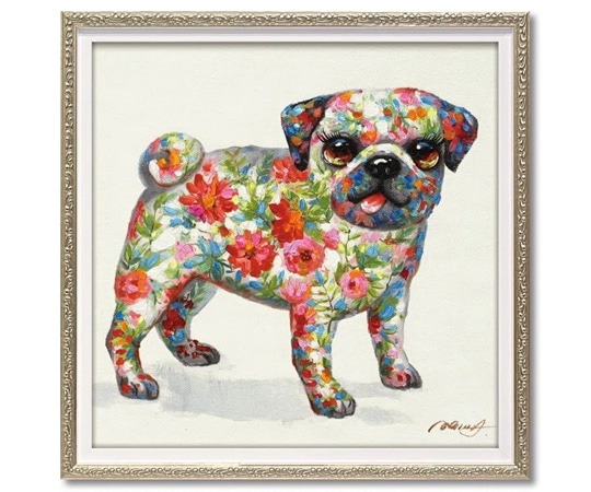 ユーパワー オイル ペイント アート｢ドッグフラワー(Sサイズ)｣ OP-07041 1個（ご注文単位1個）【直送品】