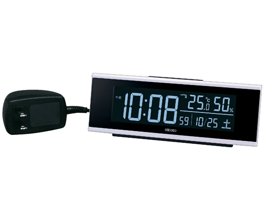セイコー 交流式電波デジタル時計 63×174×46mm 白 DL307W 1個(ご注文単位1個)【直送品】