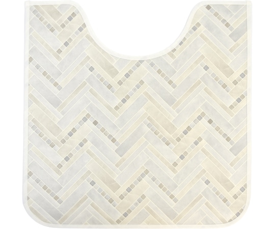 三愛繊維 拭けるマットシリーズ モザイクタイル トイレマット 600×600mm(ミニ)  1個(ご注文単位1個)【直送品】