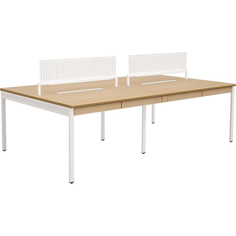 Y2K フリーアドレスデスク2414 パネル､引出し付き ナチュラル  1個(ご注文単位1個)【直送品】