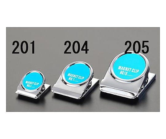 エスコ 40x51mm クリップ(マグネット付/青) EA762FG-204 1個(ご注文単位1個)【直送品】