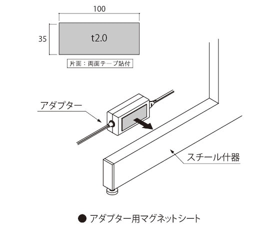 ハヤノ産業 アダプター用マグネットシート MG35100 1枚（ご注文単位1枚）【直送品】