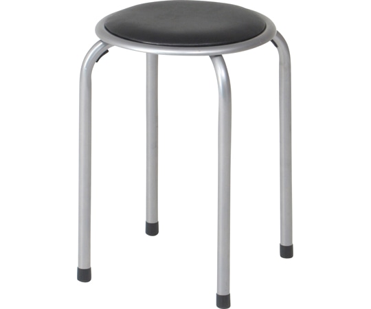 不二貿易 パイプ丸イス FB-01BK(1010BK) 1セット(12個入) 88623 1セット（ご注文単位1セット）【直送品】