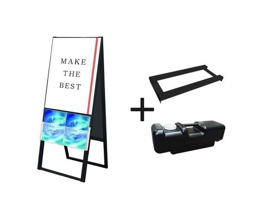 常磐精工 ブラックカタログケーススタンド看板 Uタイプ B2両面 ウエイトアーム・水タンクセット BKCSKU-B2R-3SET 1個（ご注文単位1個）【直送品】