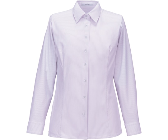 カーシーカシマ ENJOY 長袖シャツブラウス TRICOT STRIPE KNIT パープル 9号 EWB875 1枚（ご注文単位1枚）【直送品】