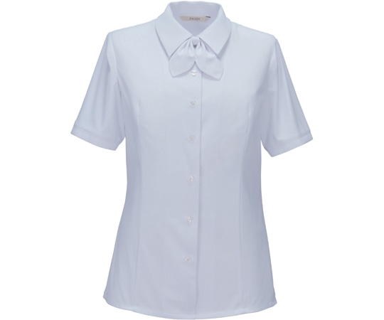 カーシーカシマ ENJOY 半袖リボンブラウス TRICOT CORD KNIT サックス 7号 ESB874 1枚(ご注文単位1枚)【直送品】