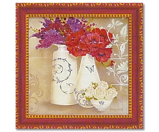 ユーパワー ミニゲル アートフレーム キャサリン ホワイト｢花盛り2｣ KW-02004 1個（ご注文単位1個）【直送品】