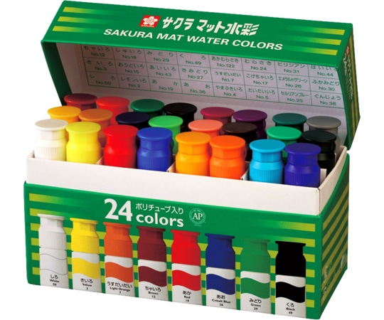 サクラクレパス マット水彩24色 ポリチューブ 12mL MW24PE 1個(ご注文単位1個)【直送品】