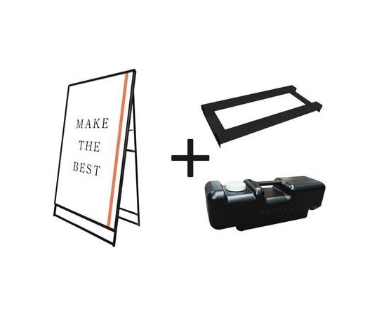 常磐精工 ポスターグリップスタンド看板 屋外用 B0片面ブラック ウエイトアーム・水タンクセット PGSK-B0KB-G-3SET 1個（ご注文単位1個）【直送品】