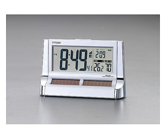 エスコ 101x160x55mm [電波]置時計・ソーラー電源 EA798CG-72 1個(ご注文単位1個)【直送品】