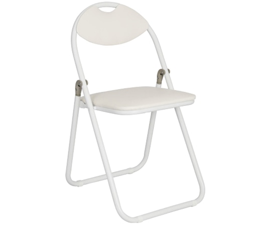 カグクロ 折りたたみ椅子ホワイトフレーム ホワイト CO-005W-WH 1個(ご注文単位1個)【直送品】