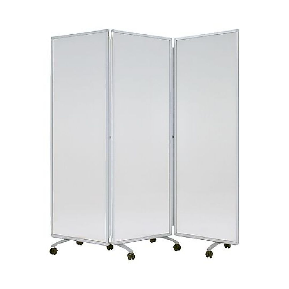 カグクロ ポリカ三つ折衝立 W1800×D400×H1800mm OP1818 1台(ご注文単位1台)【直送品】