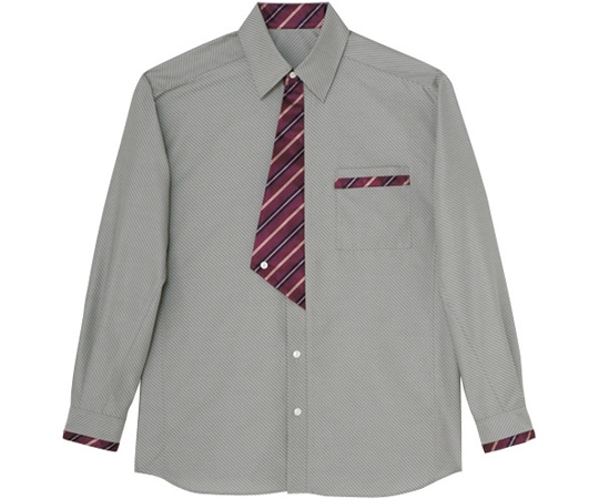 カーシーカシマ AMUS-NET シャツブラウス グレー M AWY219 1枚（ご注文単位1枚）【直送品】