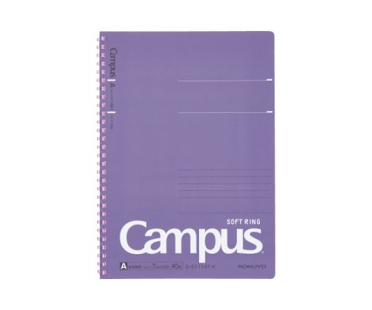 コクヨ キャンパスソフトリングドット罫40枚B5 紫 ス-S111AT-V 1冊（ご注文単位1冊）【直送品】