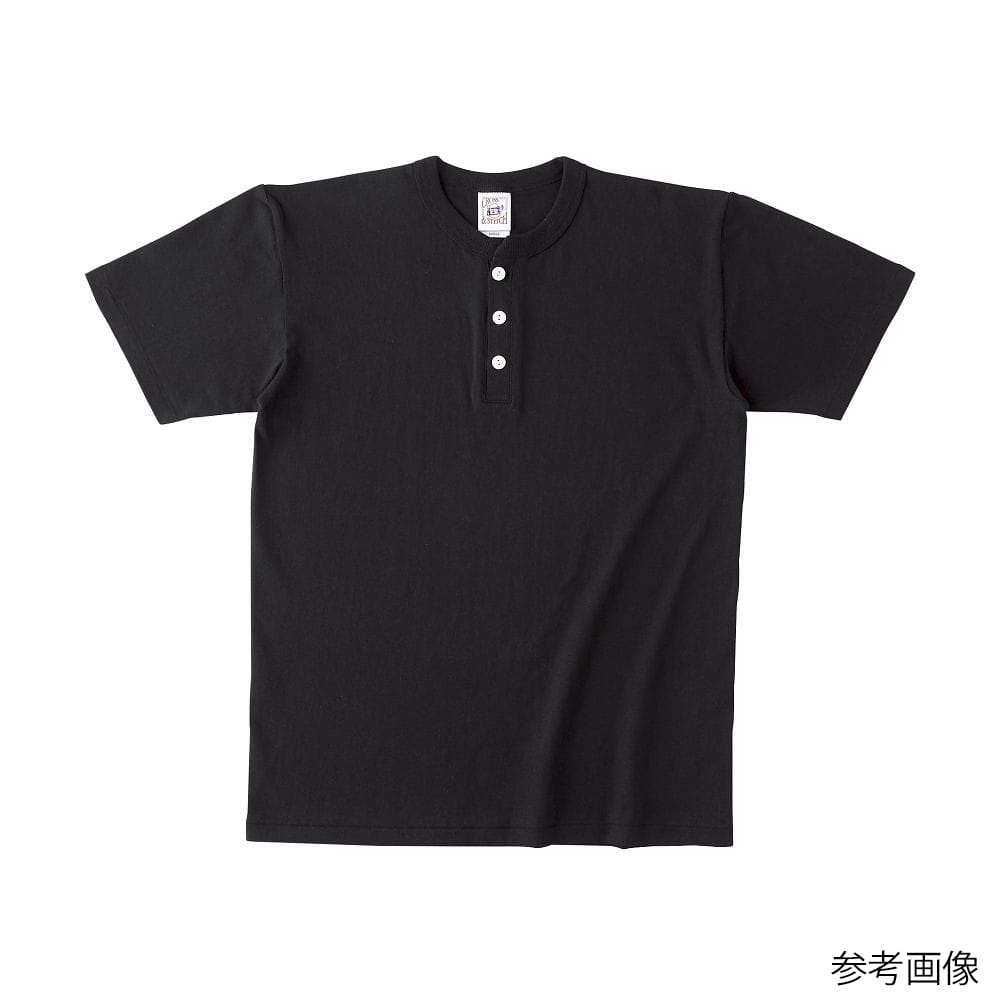 フェリック オープンエンド マックスウェイト ヘンリーネックTシャツ ディープブラック XL OE1120-DBK-XL 1枚（ご注文単位1枚）【直送品】