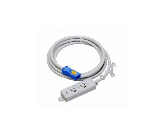 明工社 横形OA用抜け止め接地タップ2コ口 MR7902NT5 1個(ご注文単位1個)【直送品】