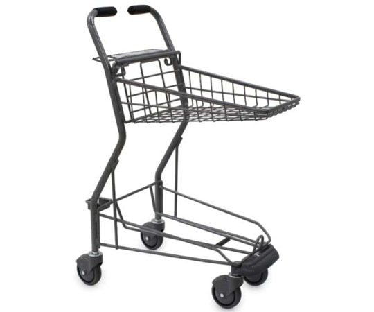 大和産業 コンパクトショッピングカート シルバー W444×D616×H915mm ST80-C100 1台（ご注文単位1台）【直送品】