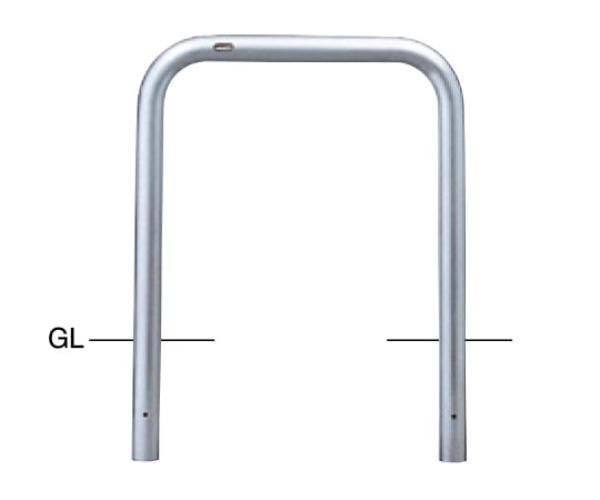 サンポール ステンレス アーチ型車止め 固定式 φ60.5(t3.0)×W700×H650mm AA-7U7-650 1台(ご注文単位1台)【直送品】