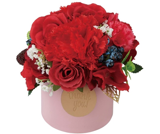 アズワン レザー調ローズポット 高さ16cm (造花) 33-47-4-1 1個(ご注文単位1個)【直送品】