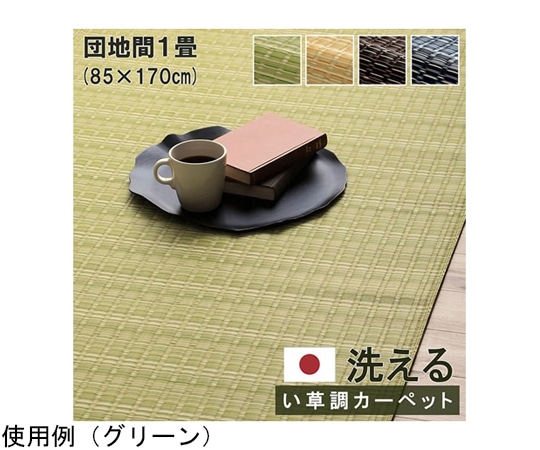 イケヒコ・コーポレーション 洗える カーペット ラグ 国産 除菌スプレー対応 アウトドア ペット 団地間1畳 ネイビー 1090031190102 1枚（ご注文単位1枚）【直送品】