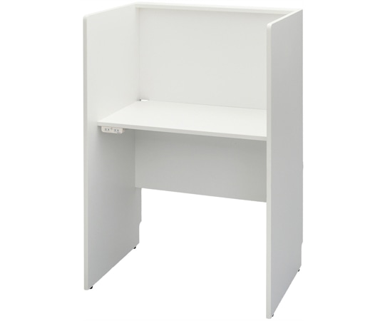 アール・エフ・ヤマカワ RFPCブース2 W800×D600 基本 ホワイト 2ヶ口コンセント付き RFPCB2-8060WH-NC 1台(ご注文単位1台)【直送品】