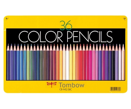 トンボ鉛筆 缶入色鉛筆 36色 NQ CB-NQ36C 1セット(ご注文単位1セット)【直送品】
