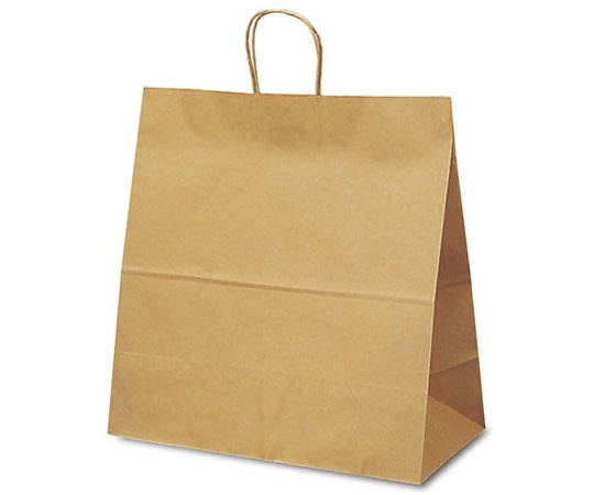 ベルベ 紙袋 自動紐手提袋 T-15W 茶無地 200枚 1299 1ケース（ご注文単位1ケース）【直送品】