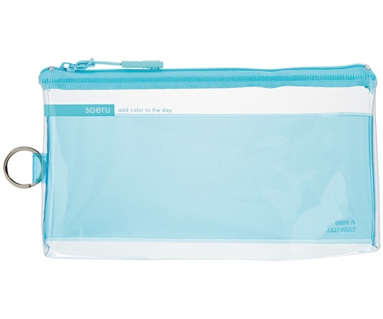 LIHITLAB SOERU クリヤーペンケース アイスブルー A8100-14 1個(ご注文単位1個)【直送品】