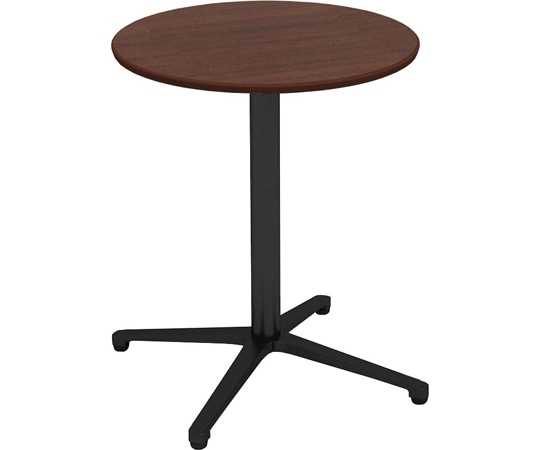 Y2K カフェテーブル 60cm 丸 アルミX脚ブラック ダークブラウン  1個（ご注文単位1個）【直送品】