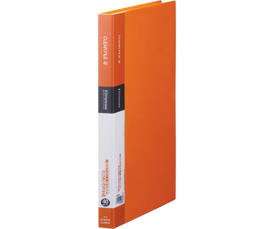 キングジム シンプリーズ クリアーファイル 40P オレンジ 136SPW 1冊(ご注文単位1冊)【直送品】