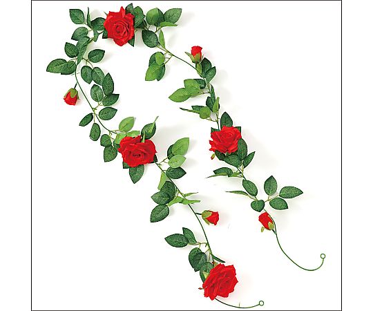 アーテック フェイクグリーン ガーランド バラ 赤 75214 1個(ご注文単位1個)【直送品】