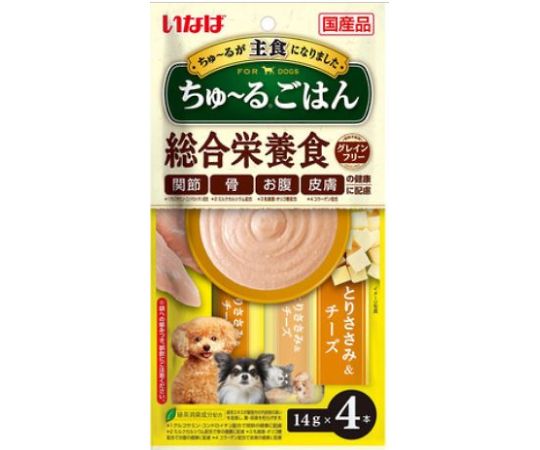 いなばペットフード ちゅ~るごはん とりささみ&チーズ 14g×4本 DS-244 1個（ご注文単位1個）【直送品】