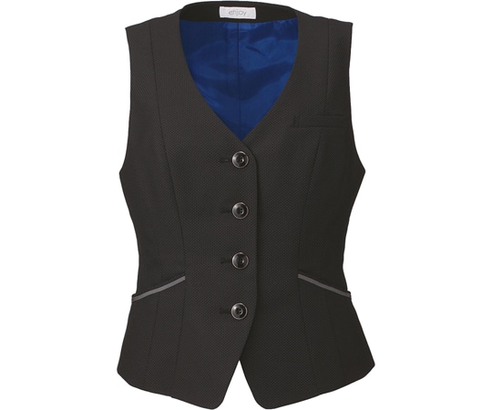 カーシーカシマ ENJOY ベスト 美スラッとSuits COOL DOT ブラック 5号 EAV582 1枚（ご注文単位1枚）【直送品】