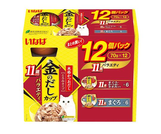 いなばペットフード 金のだしカップ 11歳からのバラエティ 12個パック IMC-504 1箱（ご注文単位1箱）【直送品】