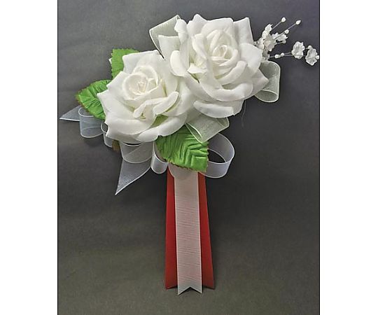 FDK 胸章コサージュ メモリー ホワイト K-06W 1個(ご注文単位1個)【直送品】