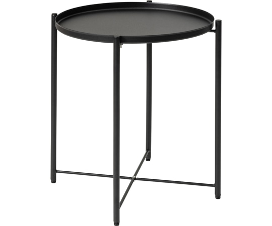 東谷 トレーサイドテーブル ブラック LFS-880BK 1個（ご注文単位1個）【直送品】