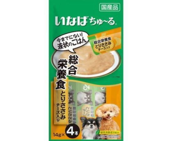 いなばペットフード いなば ちゅ~る 総合栄養食 とりささみ チーズ入り 14g×4本 D-107 1個（ご注文単位1個）【直送品】