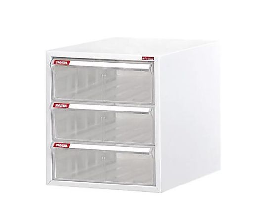 アズワン 264x343x287mm/3段レターケース(スチール) EA954JA-12 1個(ご注文単位1個)【直送品】