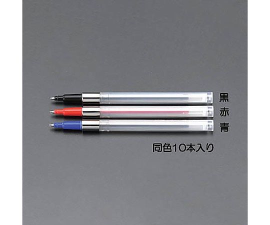 エスコ 1.0mm ボールペン替芯・加圧式(赤/10本) EA765MG-206B 1箱(ご注文単位1箱)【直送品】