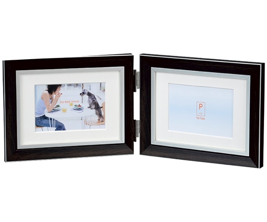 万丈 ペアフレーム 2LW クラシック ヨコ ダークブラウン PF-2LWY-DB 1個(ご注文単位1個)【直送品】