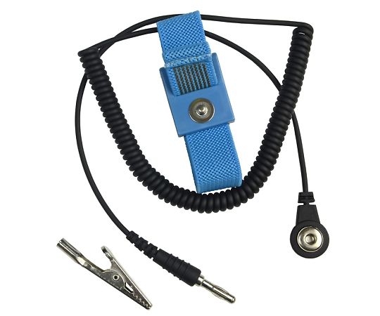 DESCO リストストラップ 布製 青 1.8mコード ECWS61M-1 1セット (ご注文単位1セット)【直送品】