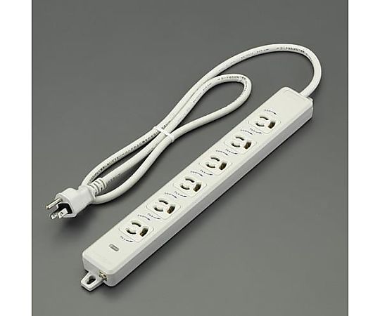 エスコ AC125V/15Ax 1m タップ(6口・接地抜け止・MG付) EA815GL-306 1個(ご注文単位1個)【直送品】